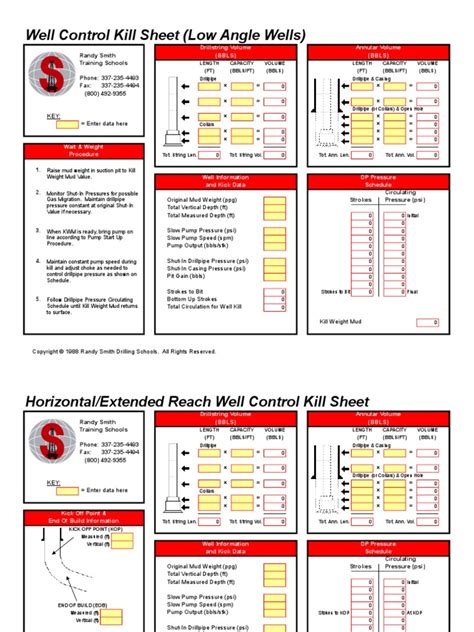 iwc level 2|well control kill sheet.